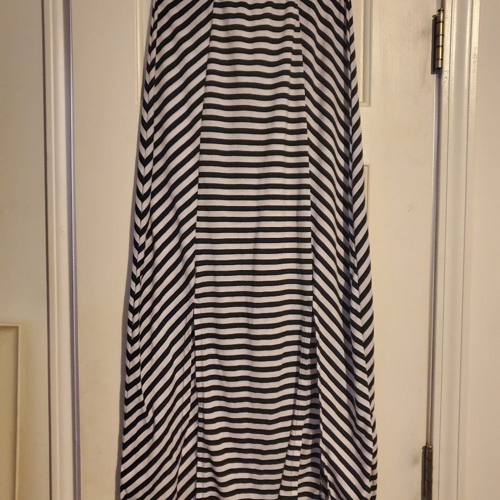 Striped maxi skirt